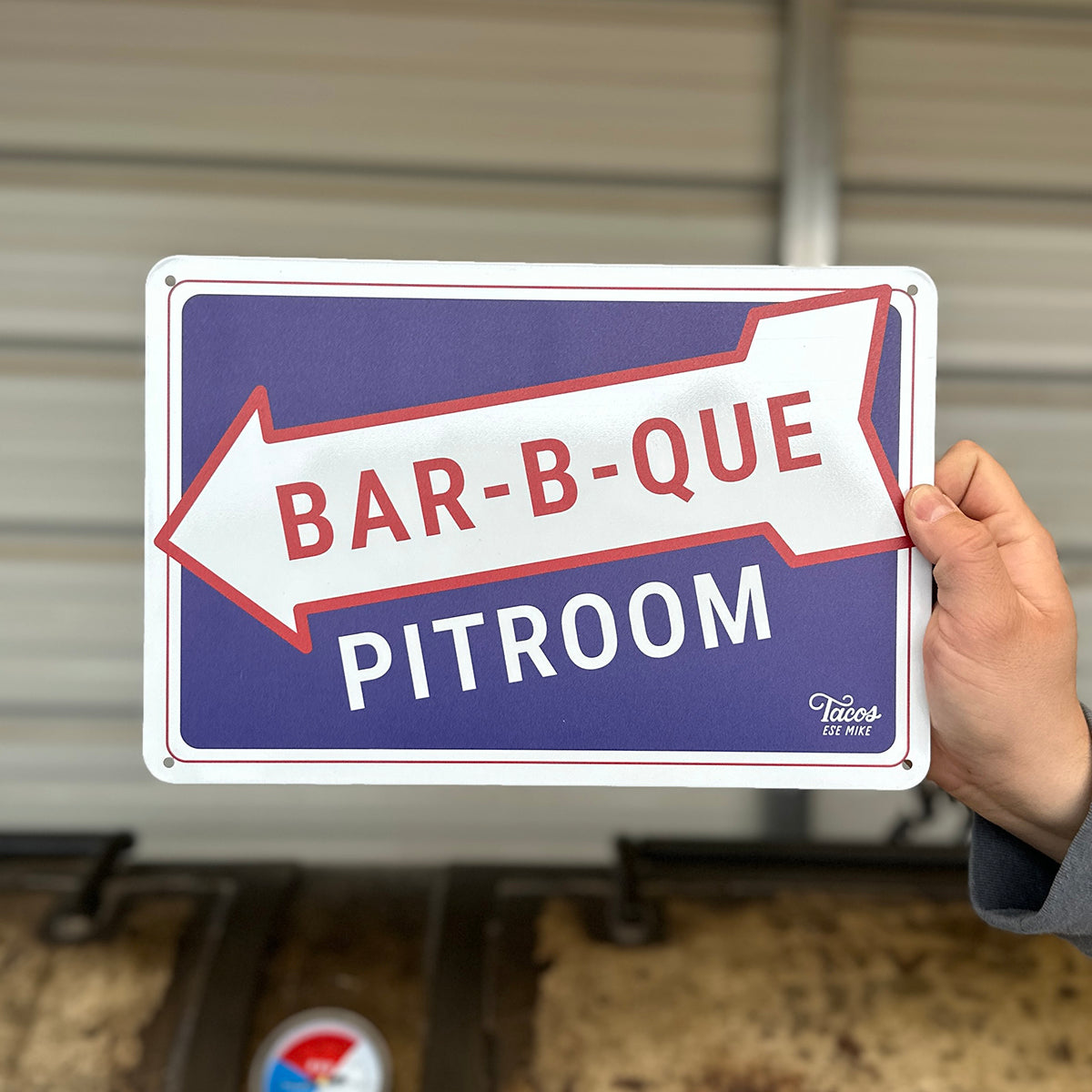BAR-B-QUE PITROOM Metal Sign
