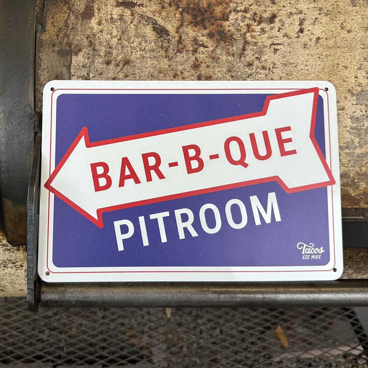 BAR-B-QUE PITROOM Metal Sign
