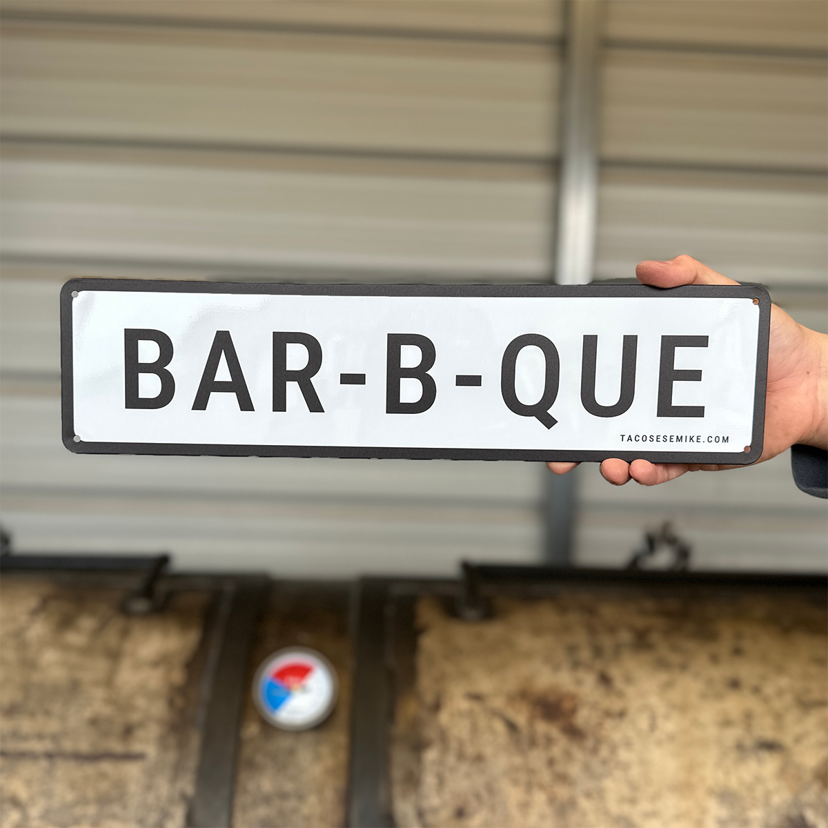 BAR-B-QUE - Metal Street Sign