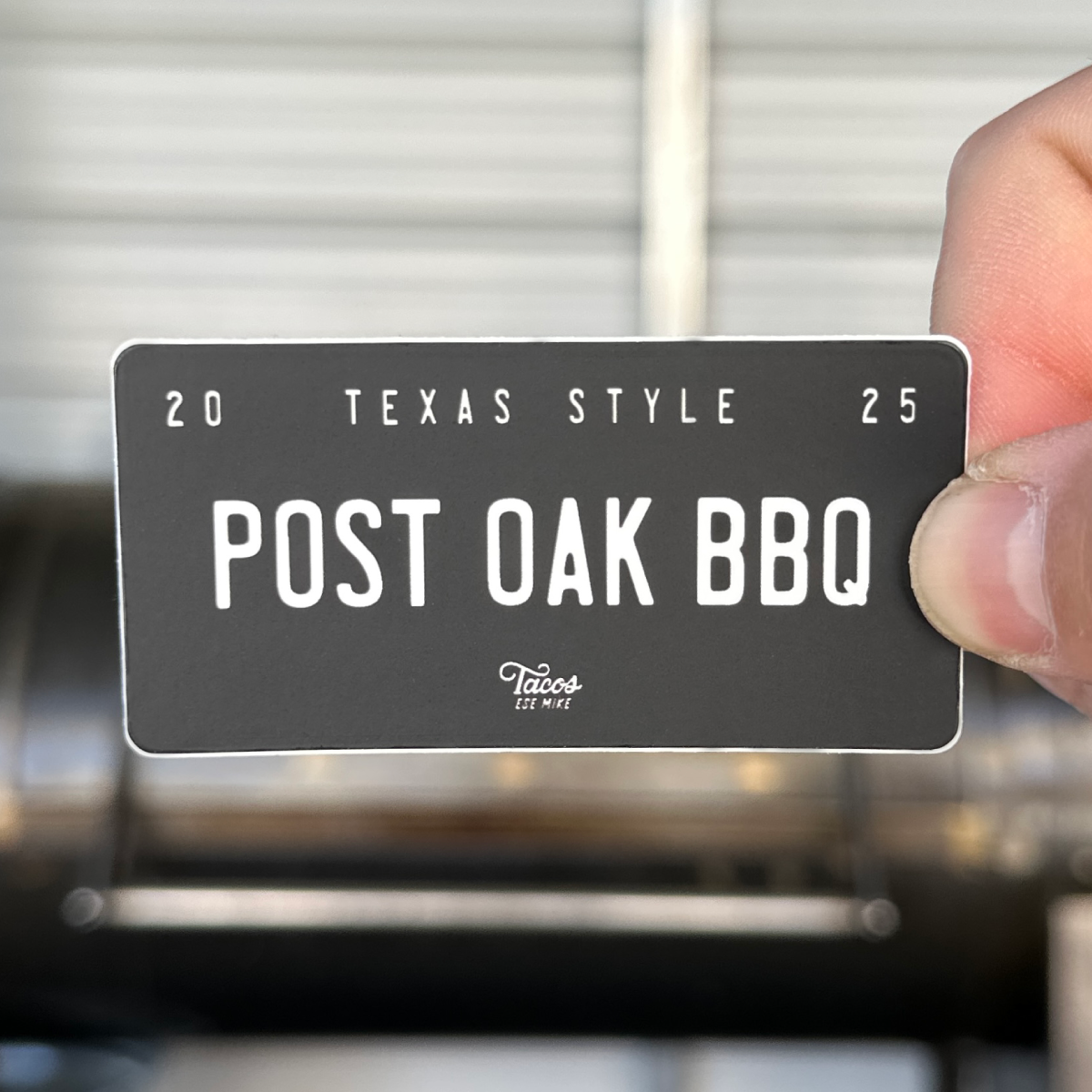 BBQ Mini Black License Plate Sticker Pack
