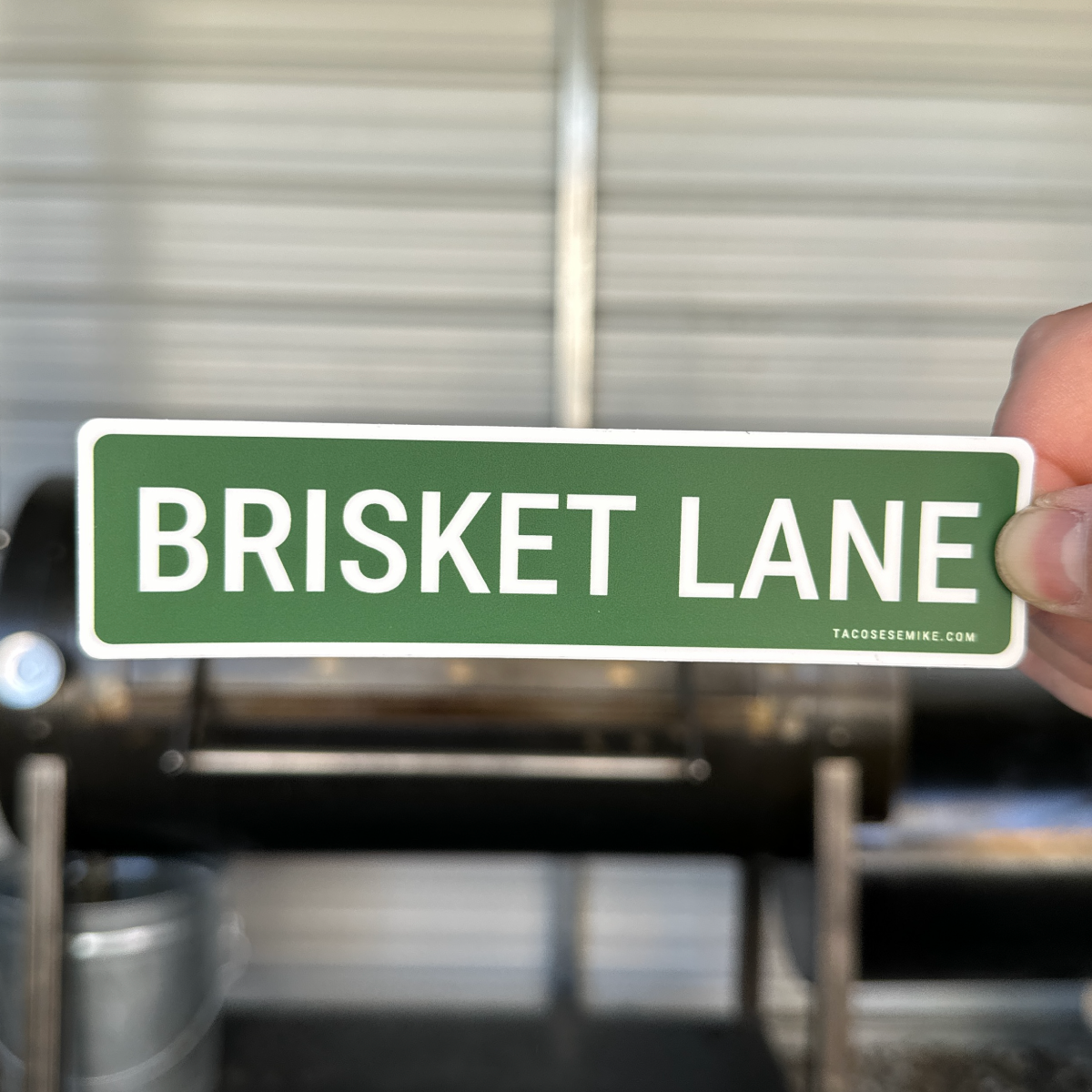 Brisket Lane Mini Street Sign Sticker