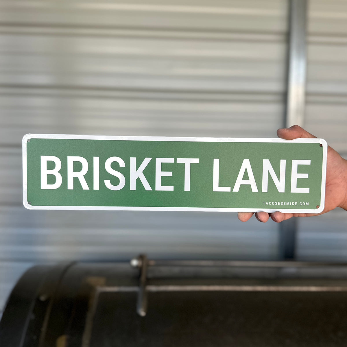 BRISKET LANE - Metal Street Sign